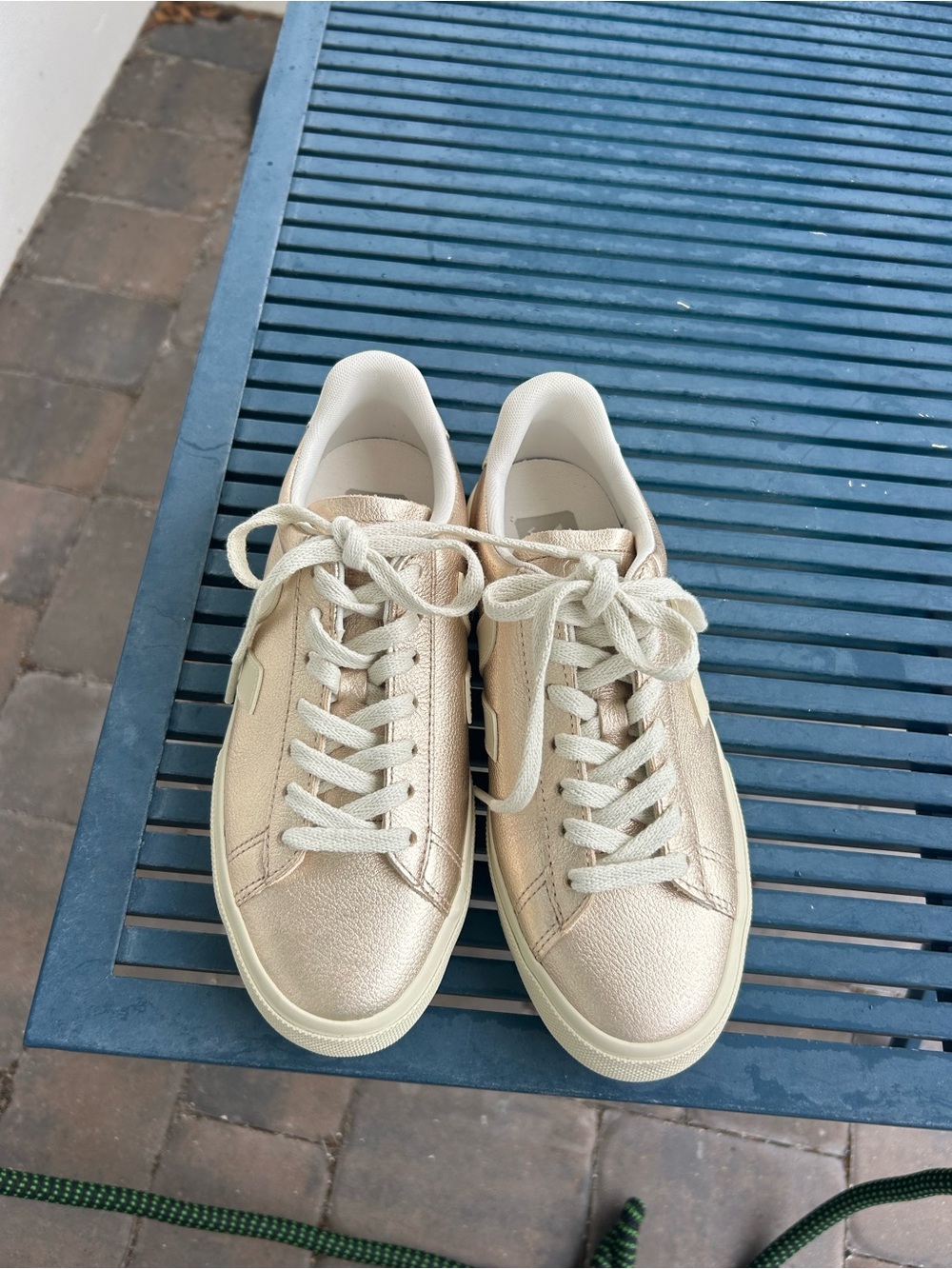 Veja Women's Metallic Cream Sneakers